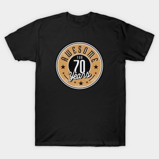 Vintage Awesome for 70 Years // Retro 70th Birthday Celebration T-Shirt